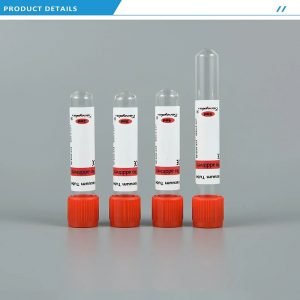 Additive free medical test tube for serum collection
