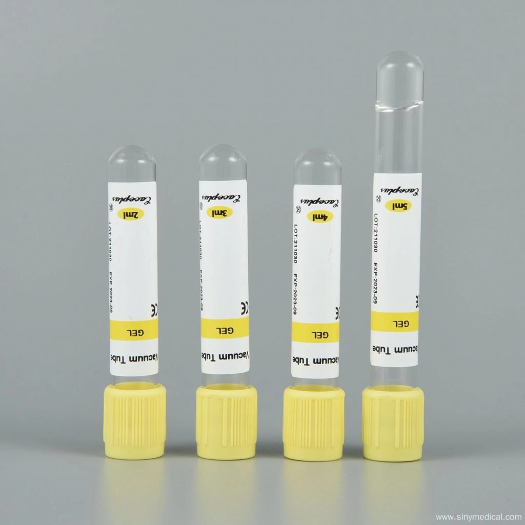 Disposable-vacuum-blood-collection,-with-gel-and-coagulant