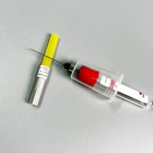 Ethylene oxide sterilized blood collection vessel