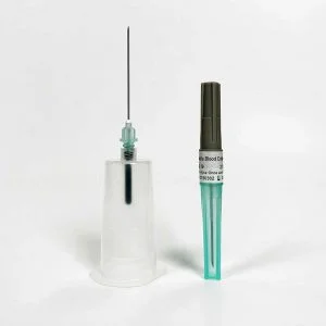 Disposable medical vacuum blood collection needl