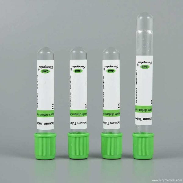 Heparin lithium gel for medical supplies