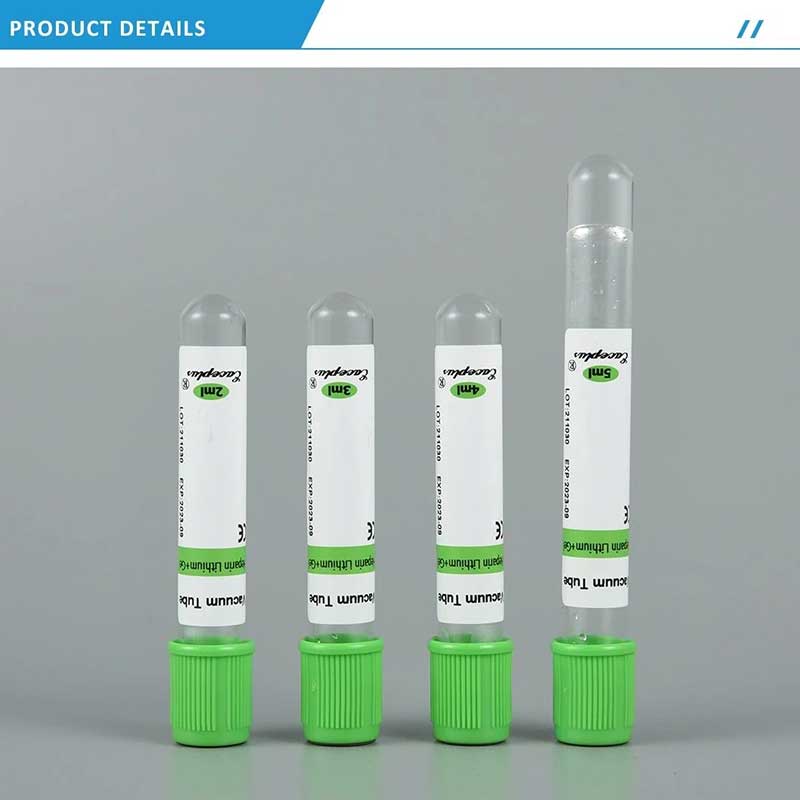Heparin lithium gel for medical supplies