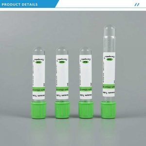 ISO 13485 heparin sodium gel plasma collection tube
