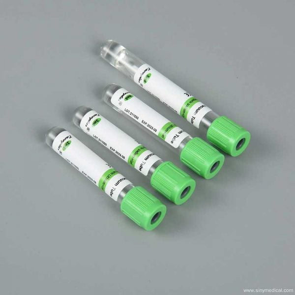 ISO 13485 heparin sodium gel plasma collection tube
