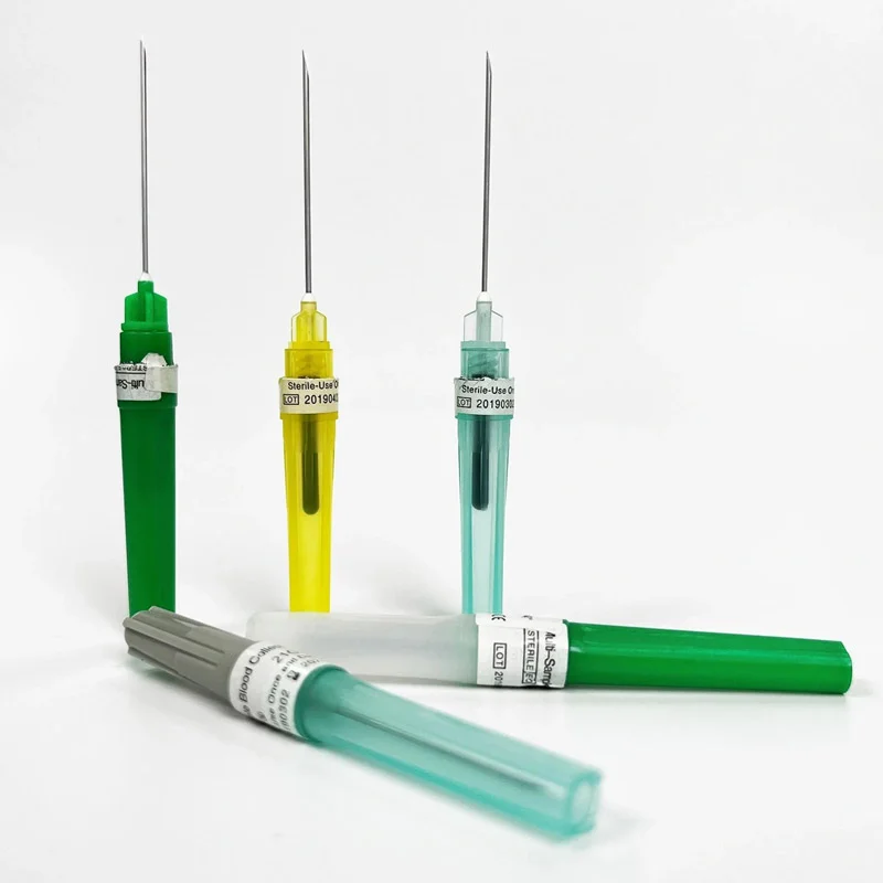 Sterile disposable multi sample vacuum blood sampling needle