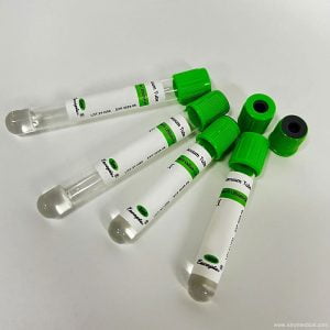 Vacuum heparin lithium gel for blood vessel collection