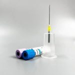Vacuum tube pen type disposable blood sampling needle