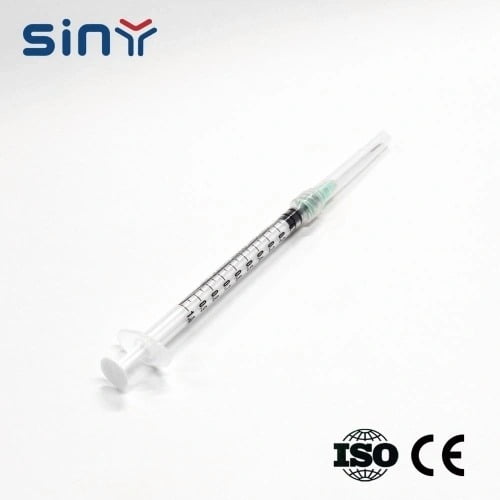 1ml Disposable Syringe Luer Lock with Safety Needle 1