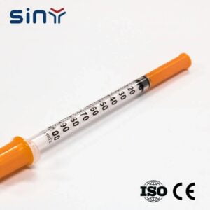 Disposable Insulin Syringe 1Ml 0.5ML With Fixed Needle 2