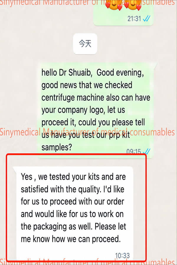 Siny medical American Customer