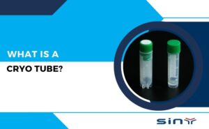 A cryotube is a container used to store biological samples at low temperatures.