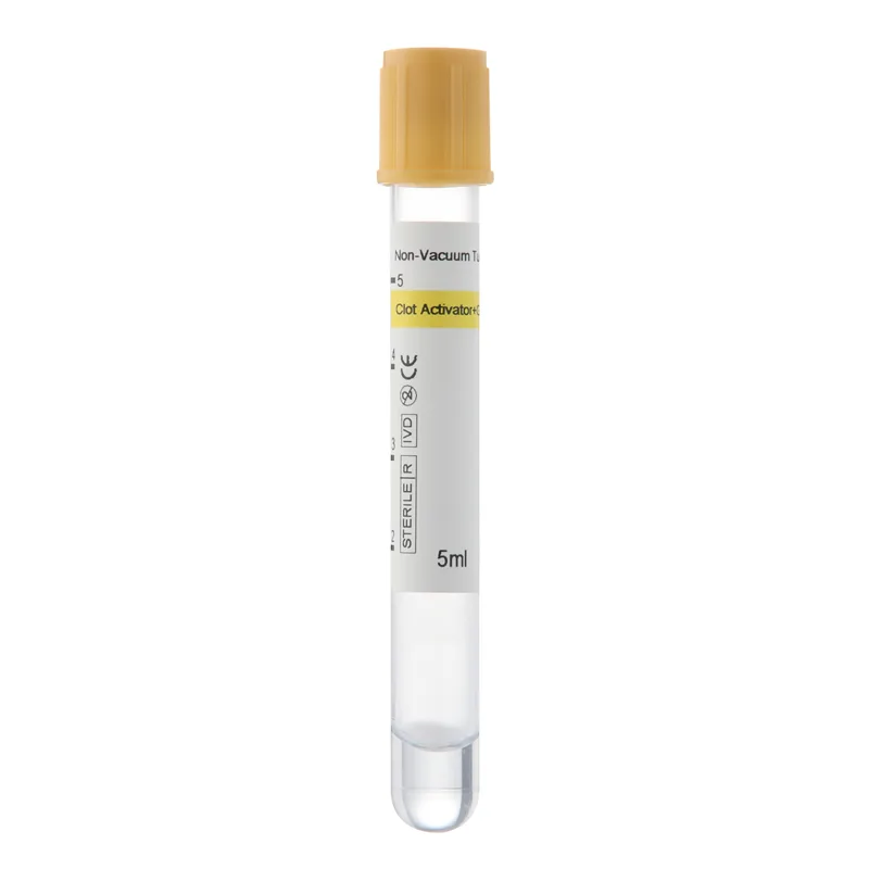 5ml Gel & Clot Activator Non Vacuum Tube
