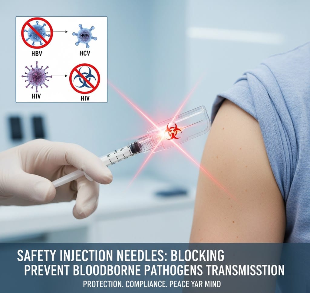 Safety Injection Needles Prevent Bloodborne Disease Transmission